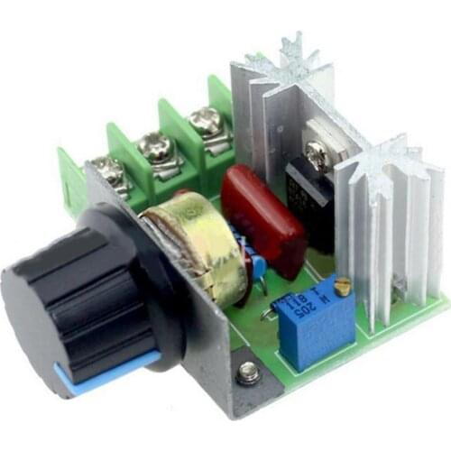 2000W AC 50-220V 25A PWM Voltage Regulator Adjustable Motor Speed Controller Heat Resistant Material