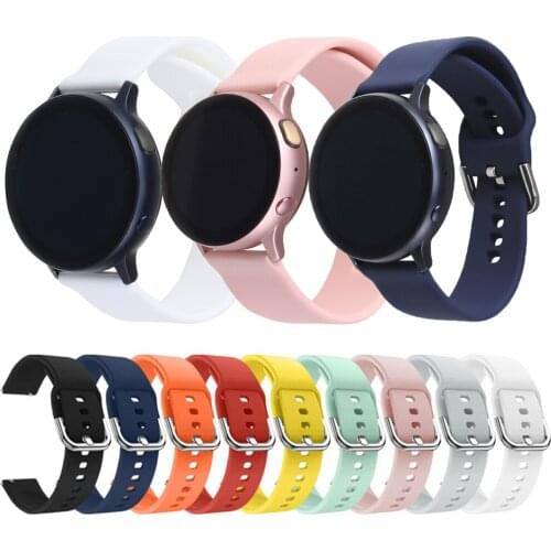 22/20mm Silicone Strap For Samsung Galaxy Watch Active 3 Gear S2 Watchband Bracelet for Amazfit bip Strap For Amazfit GTR 42mm