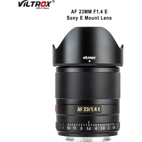 VILTROX 23mm f1.4 E Wide Angle Lens Auto FocusAPS-C Compact Large Aperture Lens for Sony Lens E-mount Camera Lens A6300 A7RIII
