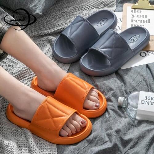 40-45 Mens Slippers Male Summer Flip Flops Thick Bottom Platform Indoor Solid Color Anti-slippery Soft Bottom Man Shoes H15