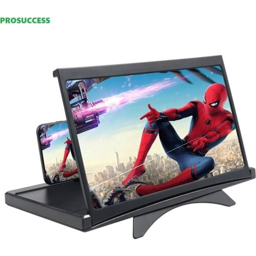 New L18 12 inch Pull-Out Curved Screen Amplifier HD 3D Video Mobile Phone Magnifying Glass Stand Bracket Foldable Phone Holder
