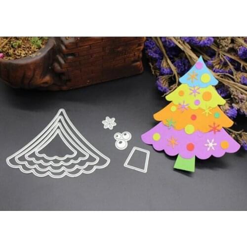 YLCD1541 Christmas Tree Metal Cutting Dies For Scrapbooking Stencils DIY Album Cards Decoration Embossing Folder Craft Die Cuts