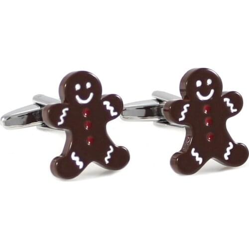 Gingerbread Man Cuff Links Holiday Theme Gingerbread Cuff links Holiday Gifts Cuff Links Birthday Gift Cuff Links