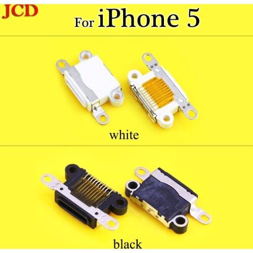 JCD High quality White / Black USB charger Charging Port Dock Repair Replacement for apple i5 for Iphone 5 5G USB charging dock