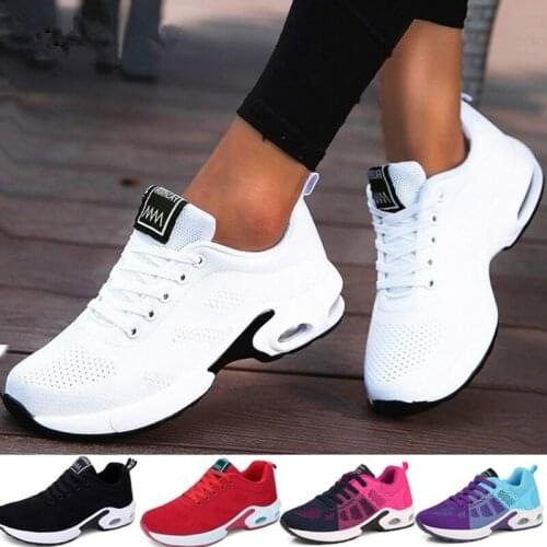 2020 New Thick-Soled Ladies Sneakers Korean Student Mesh Casual Shoes Breathable Soft Bottom Cushion Women Running Shoes 35-42