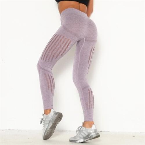 Hollow Sports Pants Women Yoga Leggings Gym Leggings Workout Yoga Pants High Waist Seamless Sports Leggings Fitness Sportswear