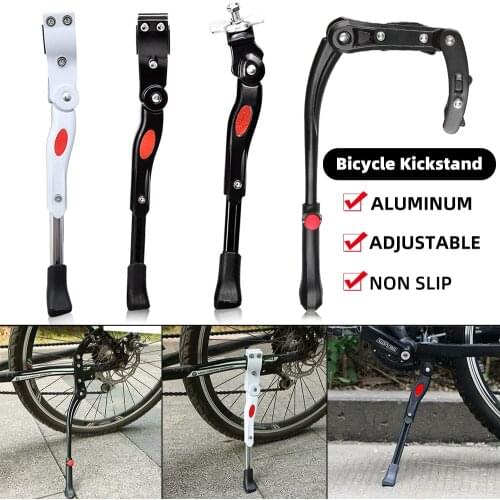 1 black and white adjustable mountain bike road side tripod support frame riding parts bicycle kickstand Cycling
