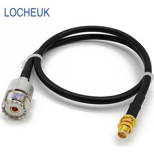 1Pcs 50CM LMR195 SMA Female to UHF Female SO239 Jack RF Coaxial Pigtail cable Antenna Connector