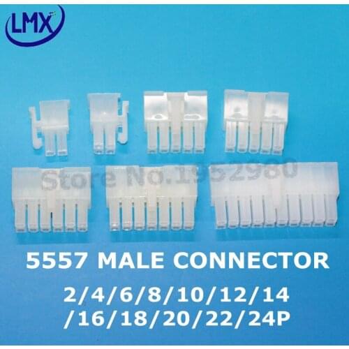 50 pcs/lot Pitch MX4.2MM 5557/5569 2*2PIN male housing connector for Molex PCB Board