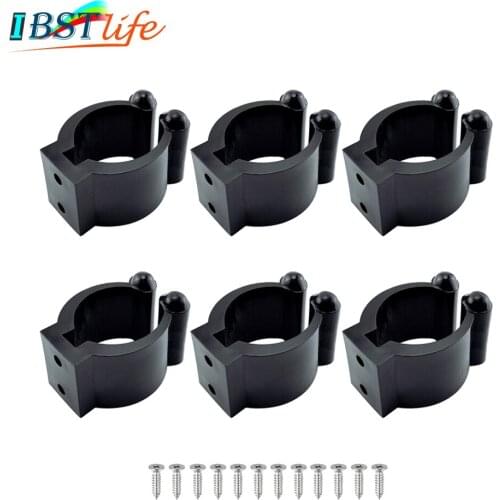 6X Nylon Portable Fishing Rod Clips Plastic Club Positioning Clamps Holder Accessories Wall Mounted Organizer Fishing Rod Racks