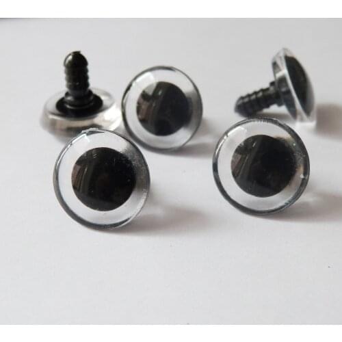 80pcs/lot--- 16mm&20mm&24mm clear trapezoid plastic round safety toy eyes & washer for diy plush doll materials--size option