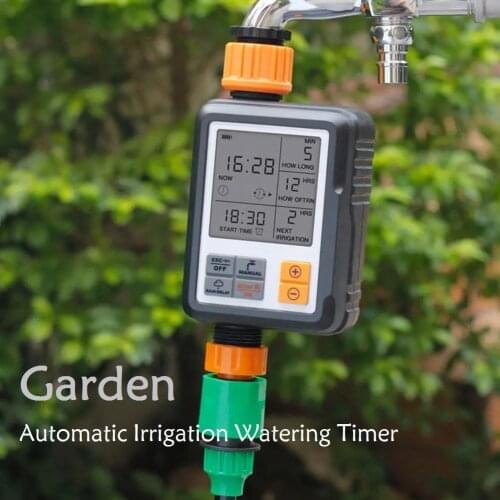 Automatic Programmable Digital Water Timer 3 inch LCD Display IP65 Waterproof For Garden Lawn Watering System Irrigation Timer