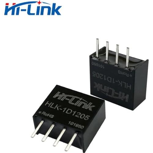 Free shipping 10pcs dc dc converter HLK-1D1205 5V 0.2A isolated power supply module with DIP-4 can replace B1205S-1W