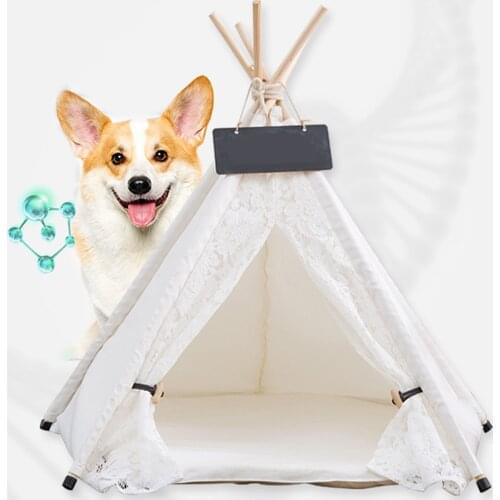 Dog Big Tents 40*40*50cm Dog Bed Cat Bed with Cushion Luxery Portable Dog Tents Pet Houses for Small Medium Pet