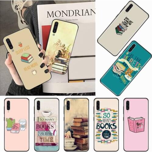 Books Pile Library Reading Phone Case For Samsung galaxy A S note 10 7 8 9 20 30 31 40 50 51 70 71 21 s ultra plus