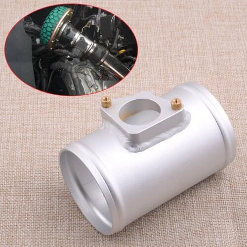 CITALL Car 76mm MAF Mass Air Flow Sensor Mount Adapter Tube Silver Fit for Toyota Mazda 3 6 Subaru Suzuki