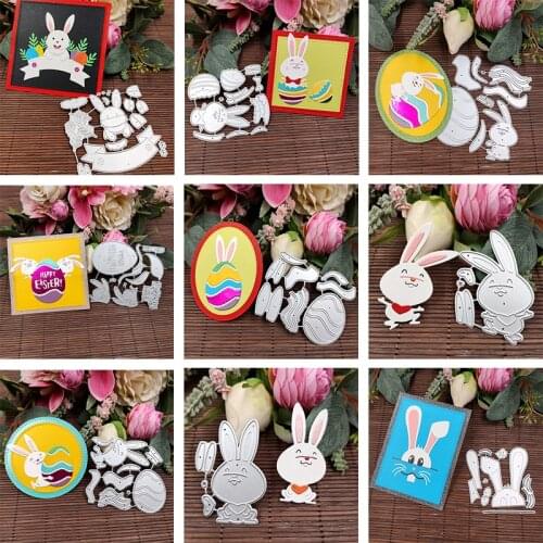 Easter Eggs Bunny Metal Cutting Dies Stencil Scrapbooking DIY Album Stamp Paper Card Embossing Decoration Craft