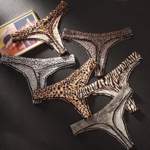 Leopard G-String Thong Sexy Panties for Women String Briefs Underwear Intimate Lingerie Ladies T-back Low-Rise cotton Crotch New