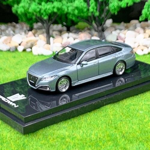 1/64 Diecast Car Model Toyota CROWN 2.0 RS Advance Gray Toy Gift By Hobby Japan