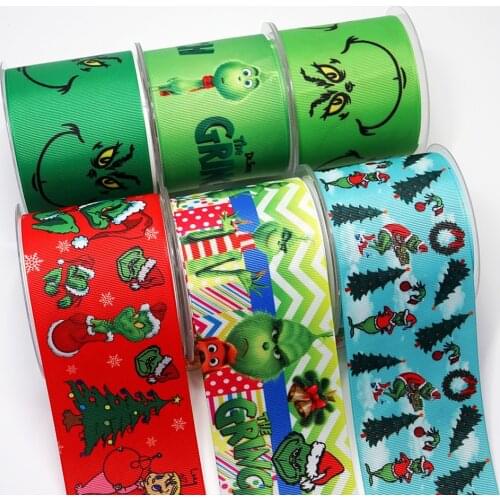 Cartoon Grosgrain/Satin Ribbon Cartoons Printed Ribbon For Crafts Decoration Bow 10Yards 18561