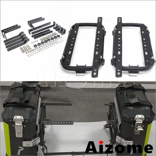 Universal Motorcycle Steel Side Box Bracket Saddle Trunk Holder Rear Rack Side Luggage Case Mounting Carrier Accessories