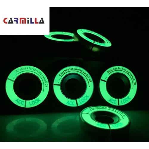 Luminous Ignition Key Ring Switch Sticker for Volkswagen VW Golf Jetta MK6 MK5 Polo Passat B5 B6 B7 for Skoda Octavia Fabia