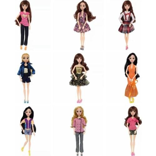 Street Style 1/6 BJD Doll Outfits for Barbie Doll Clothes Shirt Dresses Suspender Skirt Pants 11.5" Dolls Accessories Kids Toy