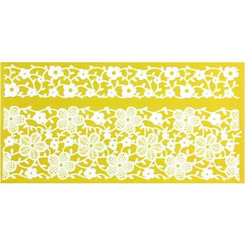 New Primrose Borders Silicone Lace Mat Fondant Cake Silicone Mold Birthday Wedding Decoration DIY Chocolate Cake Decorating Tool