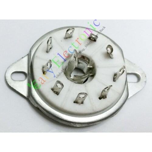 Wholesale and retail 50pc 9pin Ceramic vacuum tube socket value EC52 EF50 EF55 EFF51 audio amp parts free shipping