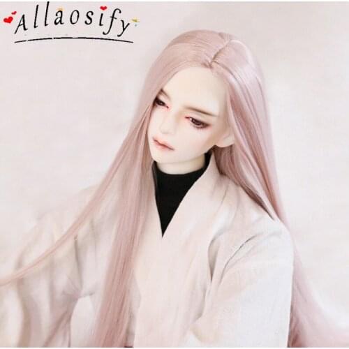Allaosify 1 PCs Bjd Wig Split Length Straight Wig 1/3 1 /4 Bjd Doll Wig Ancient Chinese Style Free Shipping