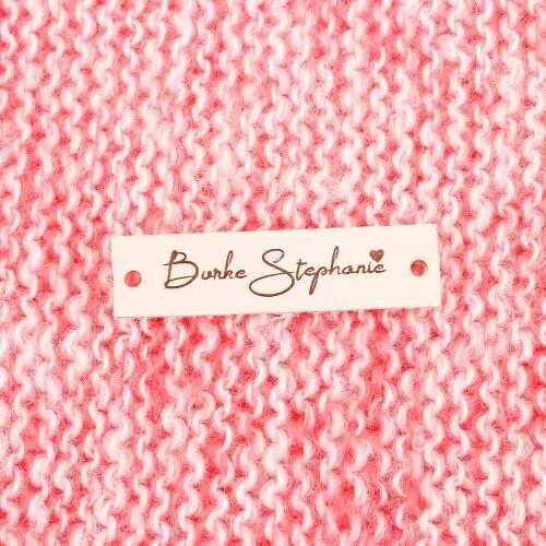 Personalized Labels, Garment Tags, Leather Tags, personalized tags, knit labels, Custom Name, Handmade, Handsewn (PB1614)
