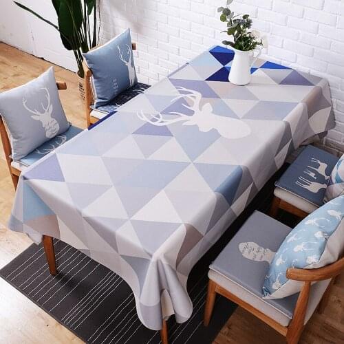 Nordic Table Cloth Rectangular Wedding Table Cloth Waterproof Table Cover Quality Thick Cotton Linen Tablecloth Party Banquet