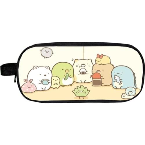 1pcs Cute Sumikko Gurashi Anime Cosmetic Bag Creative Zipper Pencil Storage Case Kids Cartoon Pen Pouch School Supply Stationery