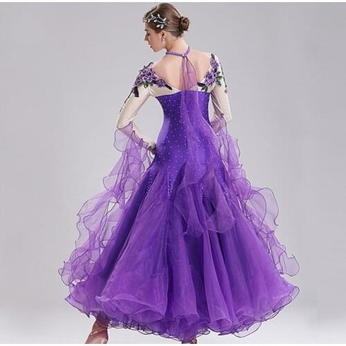 Ballroom dance competition dresses ballroom dance competition dresses viennese waltz dress foxtrot dance dresses standard purple