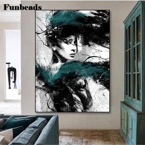 Wall Art Decor 5D DIY Diamond Painting Graffiti Colorful Women Cross Stitch Mosaic Kit Full Square Round Drill Embroidery FF5618