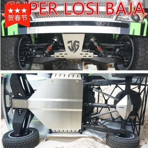 Stainless steel chassis crash plate Chassis protective armor for 1/6 LOSI SUPER BAJA REY