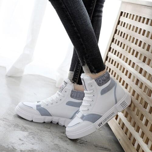 XEK Women Boots Winter Shoes Women Snow Boots Hot Platform Boots Winter Female Warm Botas Mujer 2019 White Booties YYJ44