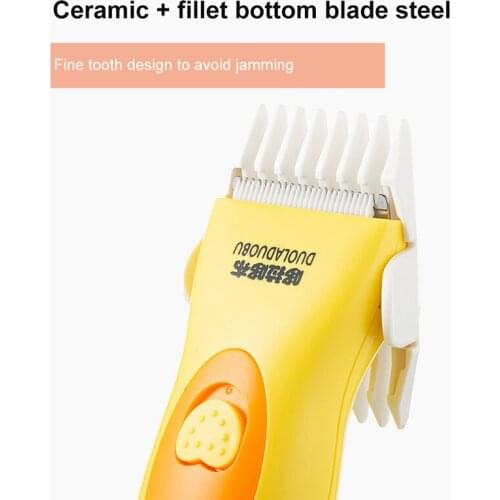 1set 5 Style Portable Hair Clipper Newborn Baby&Child Hairdresser Kawaii Cartoon Mute Waterproof USB Charging For Kids Care