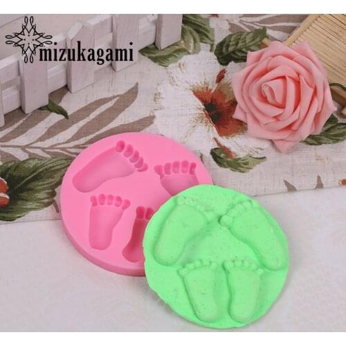 1pcs UV Resin Liquid Silicone Mold Baby Footprints Charms For DIY Resin Molds Making Jewelry Finding Accessories