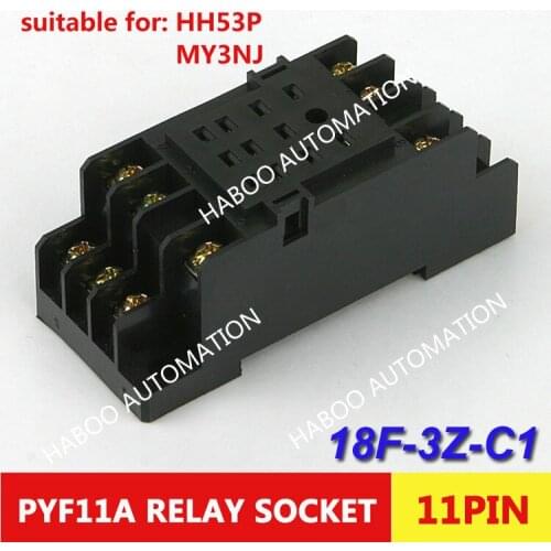 10pcs/lot for HH53P / MY3NJ series relay switch 11pin automatic plastic Relay socket PYF08A-E for MY2N-J HH52P electrical socket
