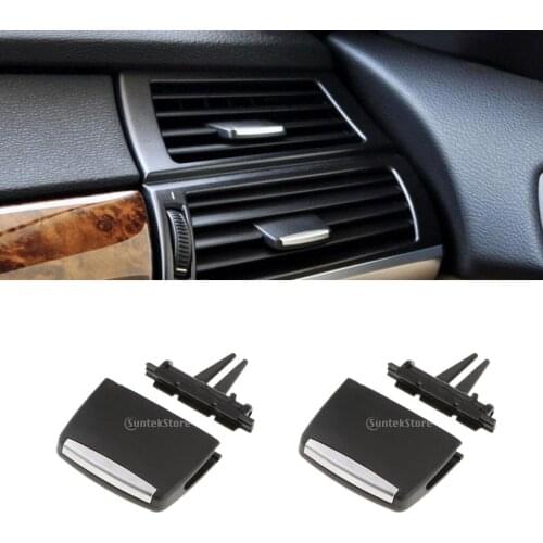 2pcs A/C Air Vent Outlet Tab Clip Repair Kit, Front & Rear Fresh Air Grille Clips Fit for BMW X5 E70 2006-2012