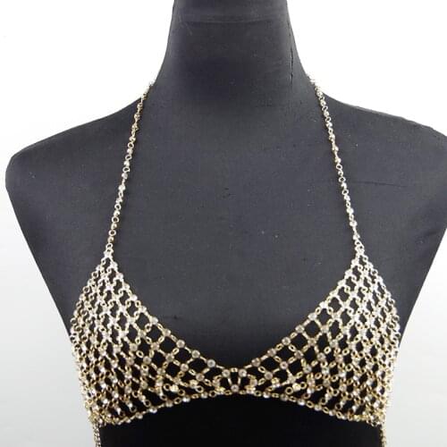 2021 Fashion Bikini New Exaggerated Personality Aluminum Chain Body Chain Chest Chain Vacation Leisure Nightclub Body Chain