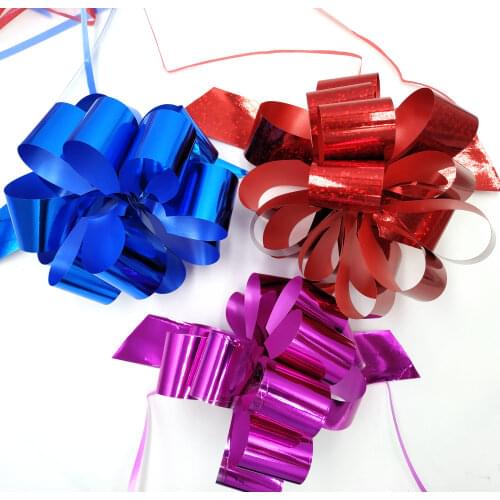 5pcs Christmas Ribbon Bowknot Decoration Flower Car Bows Ribbons Bowknots Gift Box Bows Bowknot 7.87"Inch
