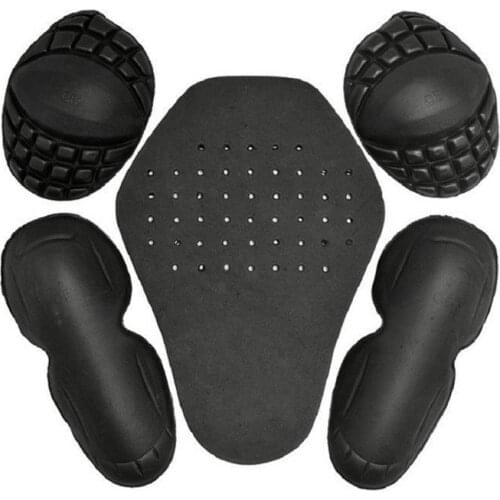 5PCS Removable EVA Riding Shoulder Elbow Back Protectors Pads Set Motorcycle Protection Clothing Set Built in Racing Guard