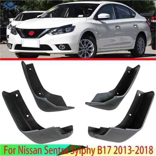For Nissan Sentra Sylphy B17 2013-2018 Pulsar Sedan Splash Guards Mud Flap Mudguards Fender 2014 2015 2016 Set Car Mud Flaps
