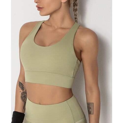 WHOUARE Sexy Running Gym Sports Yoga Bra for Women Push Up Workout Fitness Seamless Bra Shockproof Quick Drying