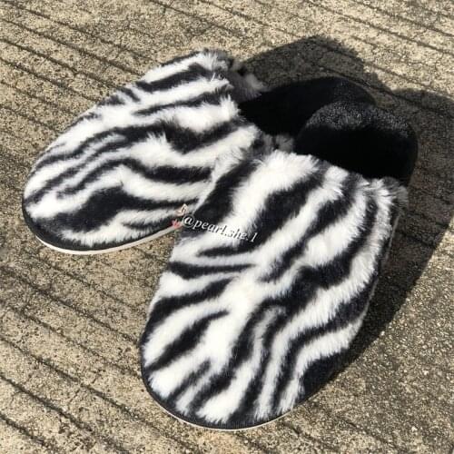 Designer Girl Fashion Fur Slippers Wholesale Faux Fur Cross Indoor Floor Slides slippers wholesale