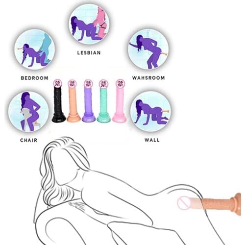 Masturbation Realistic Erotic Dildo For Women No Vibrator Sex Toys Shop For Women Big Dick Peni Head Penis Adult Lesbian Female