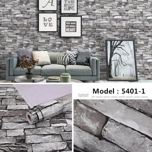 Home Decor 3D Pvc Wall Paper Brick Stone Papel De Pared Diy Wallpaper Self-Adhesive Living Room Bedroom Wallpapers Decoration