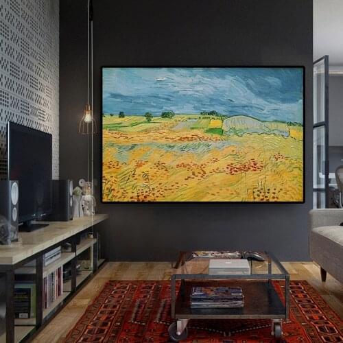 Van Gogh WHEATFIELD Abstract Reproduction Oil Painting on Canvas Posters and Prints Scandinavian Wall Picture for Living Room
